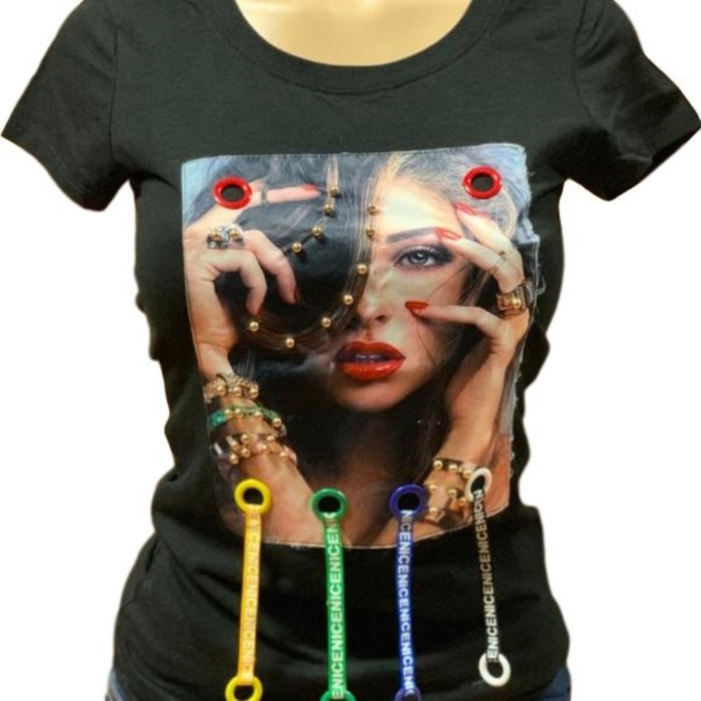 Plus size T-shirt with aplicación 1xl 2xl 3xl